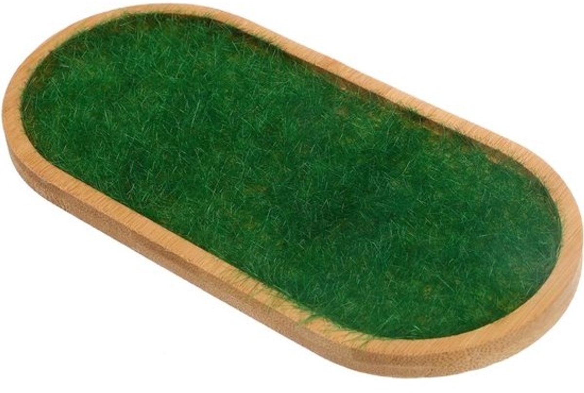 Gras Displaystandaard - Nep Grasmat Poppenhuis - Model Decoratie - Realistisch Kunstgras - 16.70x8.00x0.80CM - Groen