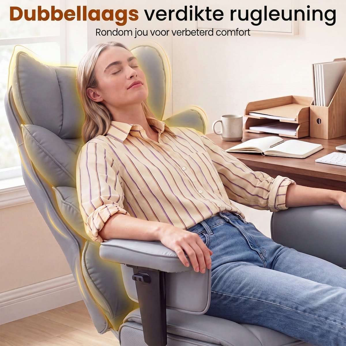 Dowinx Ergonomische Gamingstoel met - afbeelding 2