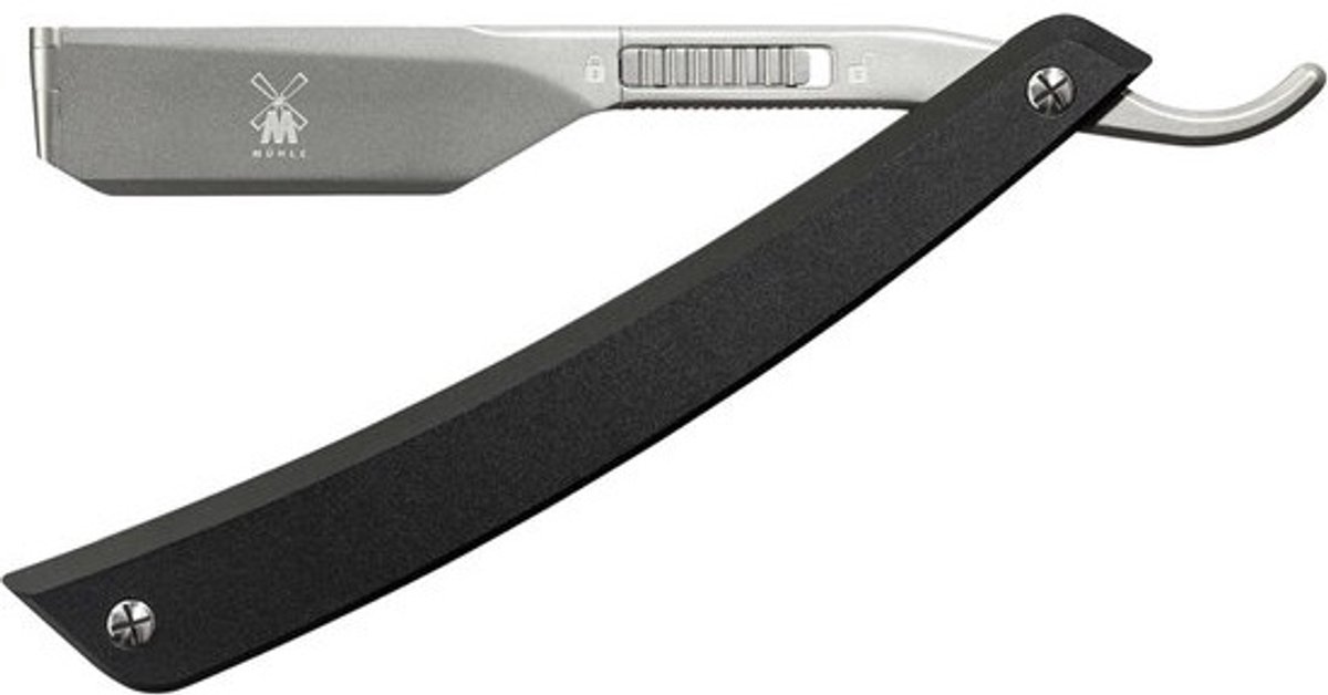MÜHLE RMW Enthusiast Pro 6 Razor Blades Stainless Steel Professional Wet Shaving Tool Black Folding for Half Interchangeable Blades