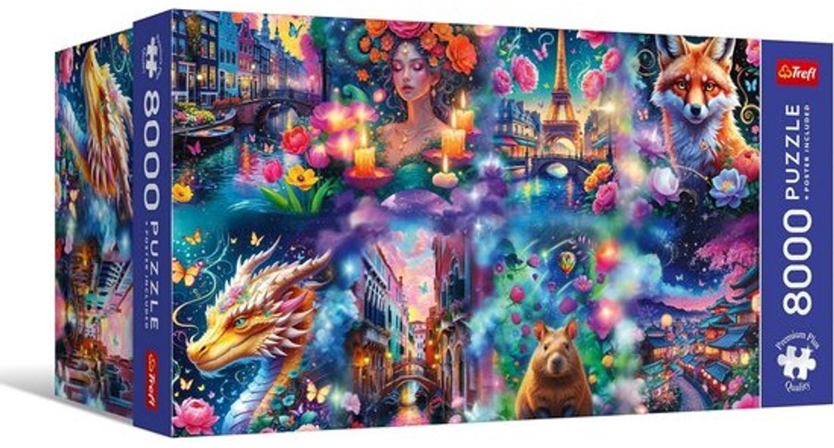 Wereldkaart Puzzel 8000 Stukjes - Uitdagend Legpuzzel voor Volwassenen en Tieners