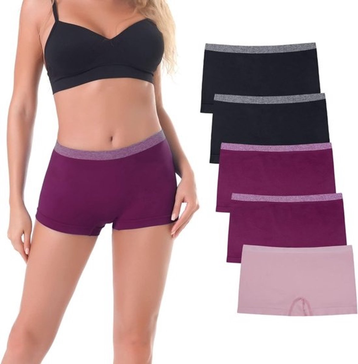 Naadloze Boyshorts voor Dames - Zachte Stretch Ondergoed Slipjes - No Show