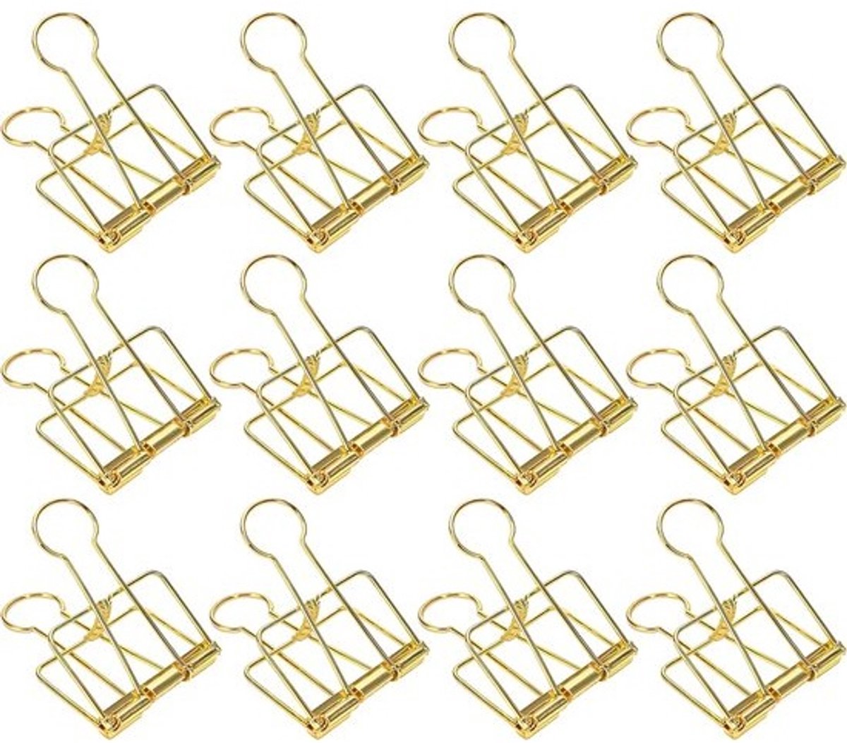 Grote Holle Metalen Sluitclips voor Papier - 51mm Binder Clips - 12 Stuks