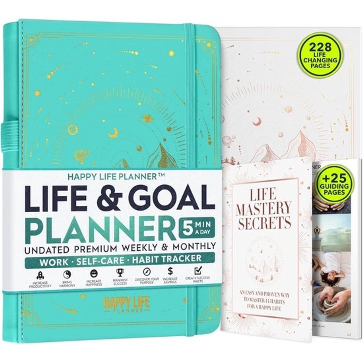 Jaarlijkse Levensplanner - Verhoog je Productiviteit, Geluk en Succes met een Wekelijkse en Maandelijkse Planner