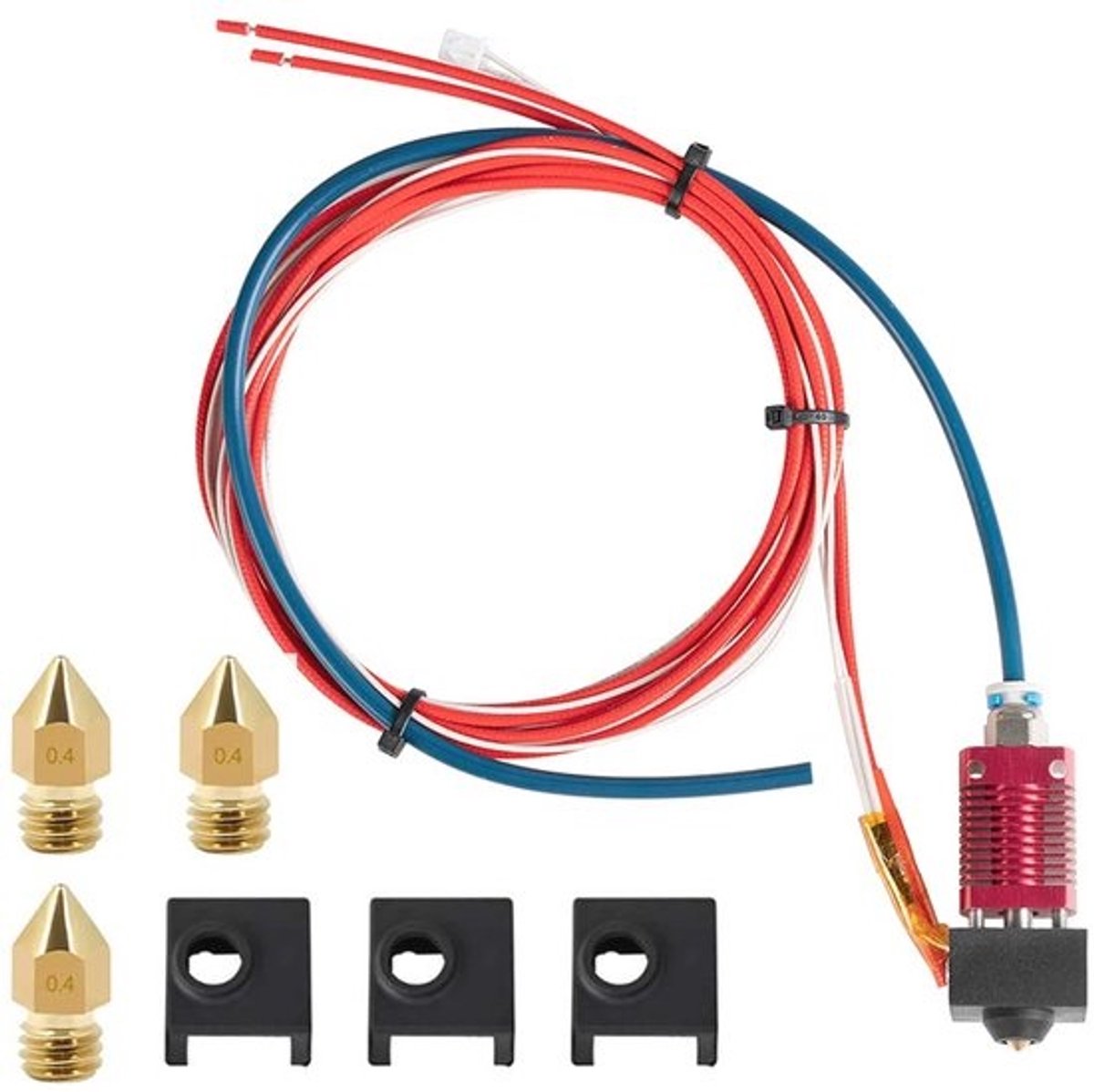 Upgrade Hot End voor 3D-printers met PTFE slang en siliconen beschermhoes