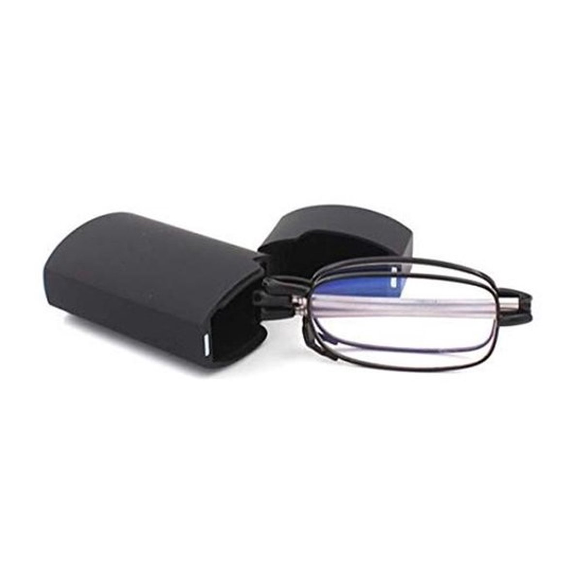 Opvouwbare leesbril met hard etui - Mini anti-blauw leeshulp voor dames en heren