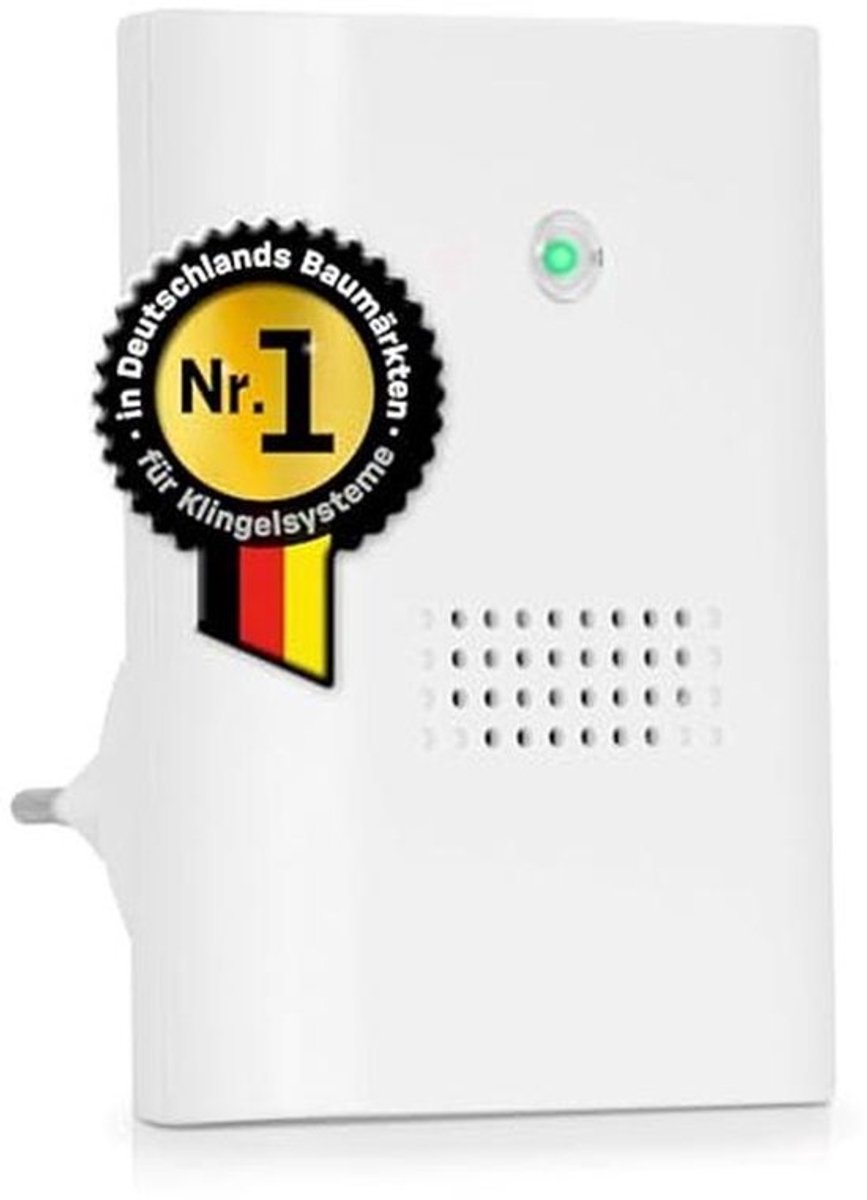 Draadloze Ontvanger voor Deurbellen - Uitbreidbare Bel - Plug-in Ontvanger voor Stopcontact - Wit