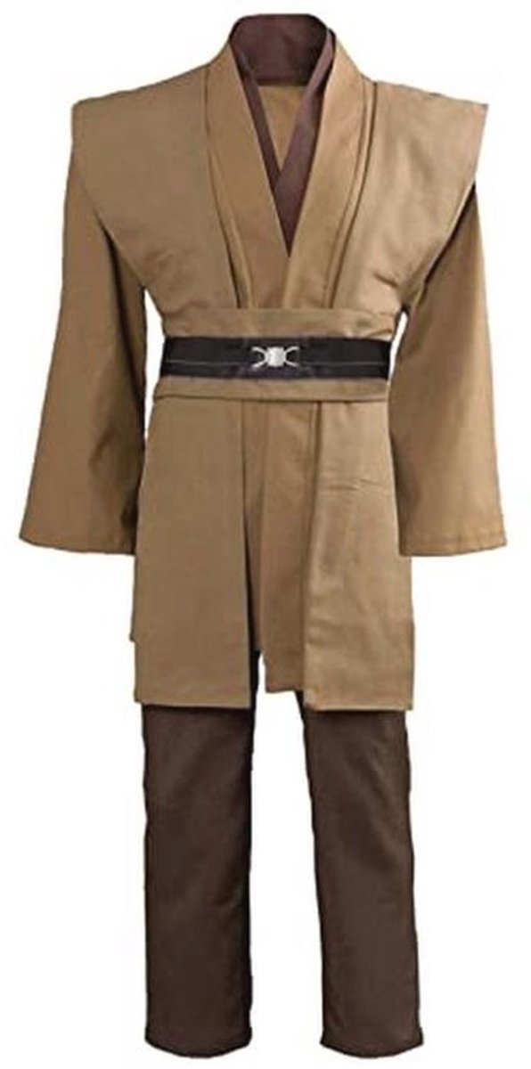 Gothic Jedi Kostuum met Capuchon voor Volwassen Mannen - Ridder Fantasie voor Halloween en Rollenspel