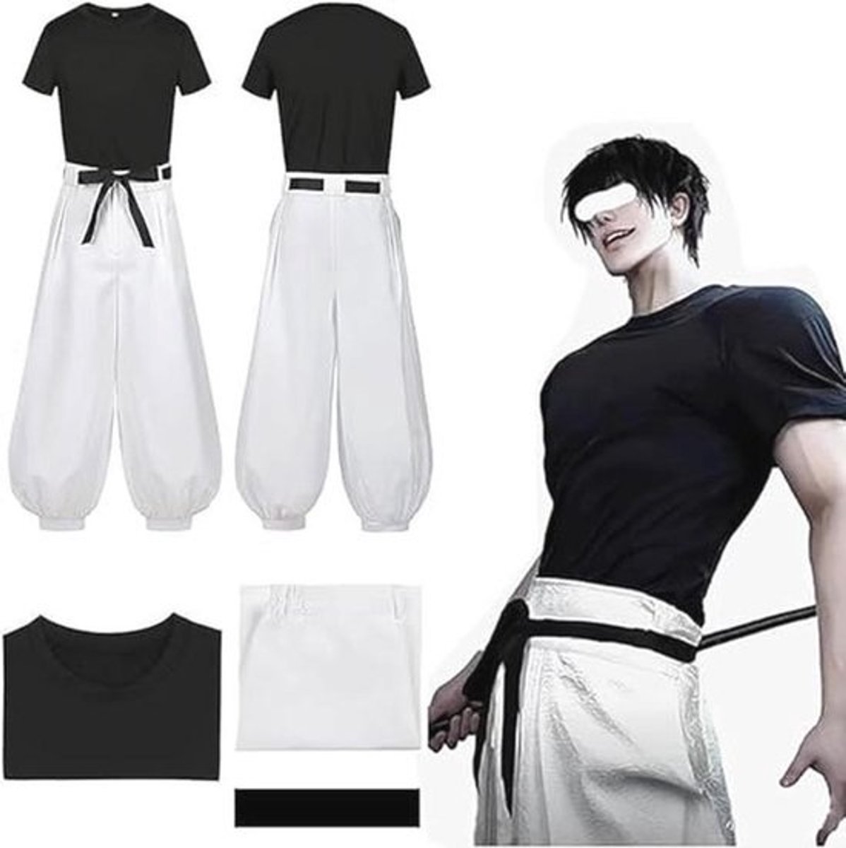 Anime Cosplay Kostuum voor Satoru Gojo, Toji Fushiguro, Geto Suguru, Ryomen Sukuna, Ieiri Shoko en Amanai Riko