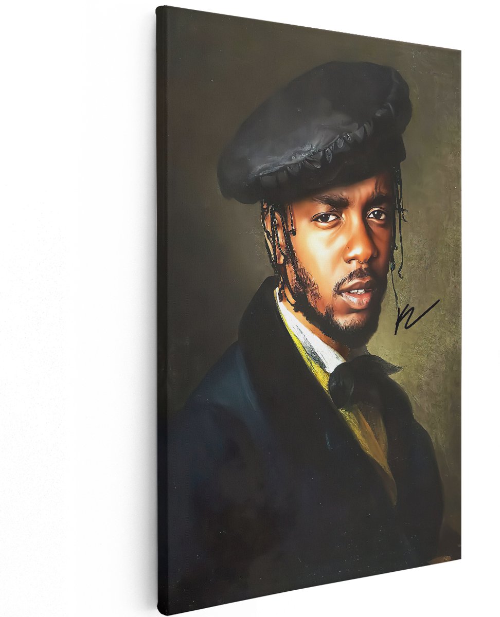 Artaza Canvas Schilderij Rapper Kendrick Lamar - 120x180 cm - Groot - Muurdecoratie - Canvas Print