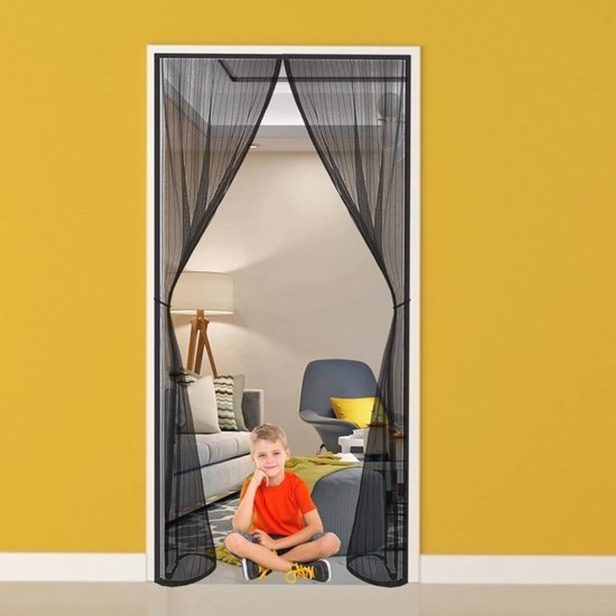 Insecten Klamboe 200x220cm - Effectieve Oplossing tegen Muggen en Vliegen voor Alle Deurmaten