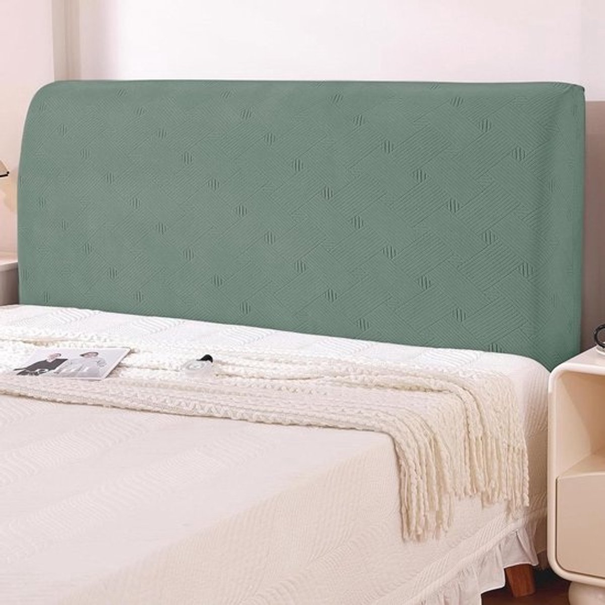 Hoofdbord Hoes - Bed Hoes - Slaapkamer Decoratie - 360 Graden Bescherming - 120cm - Lichtgroen