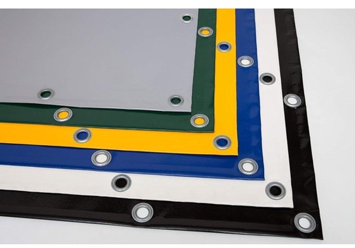 Vrachtwagenzeil PVC - Afdekzeil Robuust - Goederen Beschermen - Scheurvast Waterdicht - 5m x 2m - Antraciet