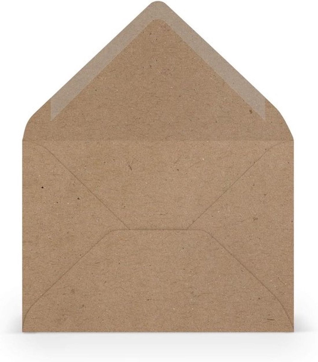 Kraft Papier Enveloppen C6 Zonder Venster - Zwaar Gewicht & Puntige Sluiting