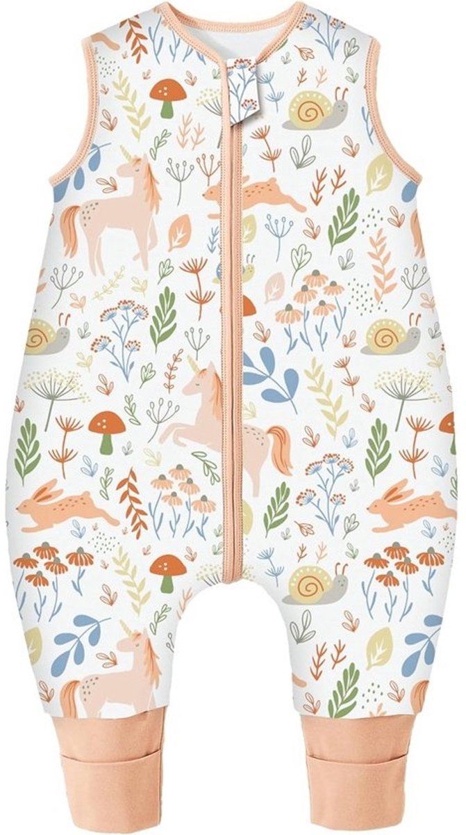 Babyslaapzak met voeten - Kinder trappelzak - Warm de winter - Met voetjes - 70 cm - Eenhoorn Roze