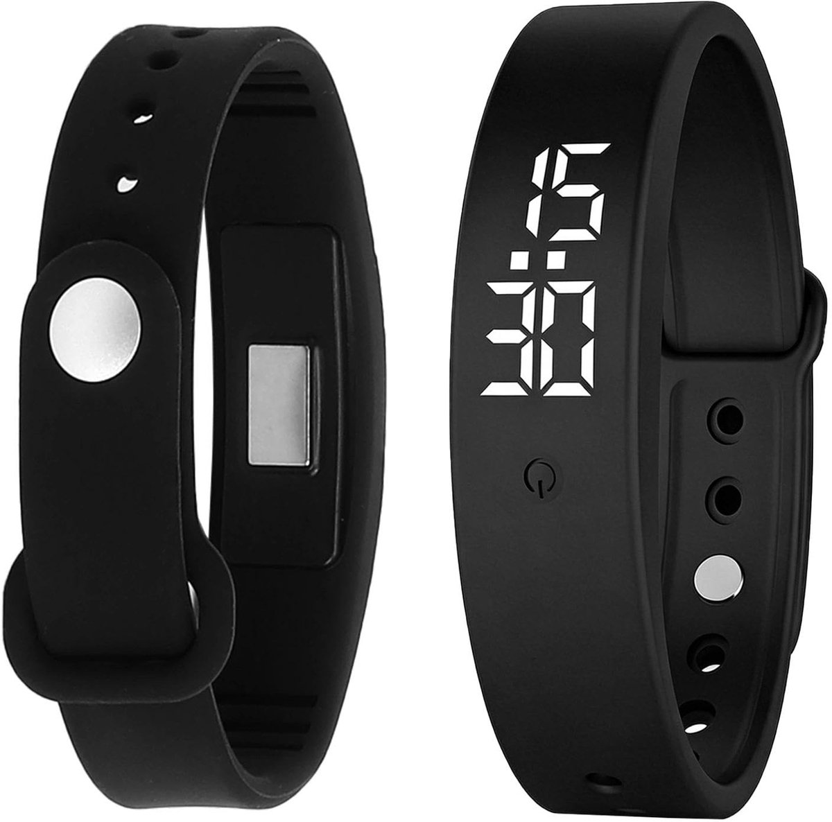 HENGBIRD Trilwekker, armband, trilwekker, trilarmband, wekker, vibratiearmband, 2 alarmen, USB, 30 dagen batterij - ShopVlot