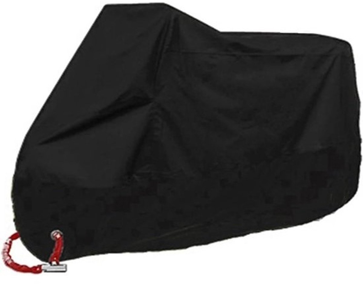 E-shop4u® - Motorhoes - Scooterhoes - Beschermhoes - Motorfiets hoes Waterdicht Buiten - Motor Hoes - Motorhoes Waterdicht - Fietshoes - 2 Fietsen- UV-Bescherming - - Maat XL - Zilver Zwart