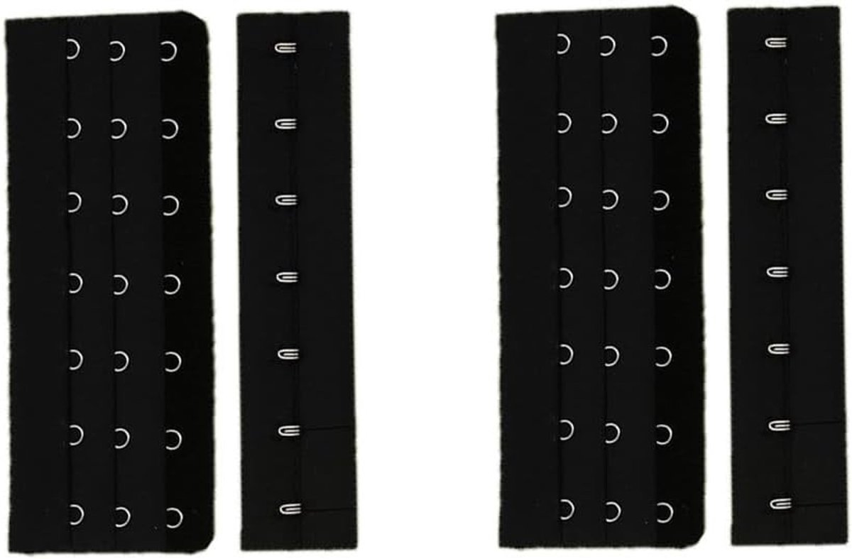 8-delige beha-extender met 3 rijen en 7 haken, zachte en comfortabele vervangende haakjes voor ondergoed en corsetten