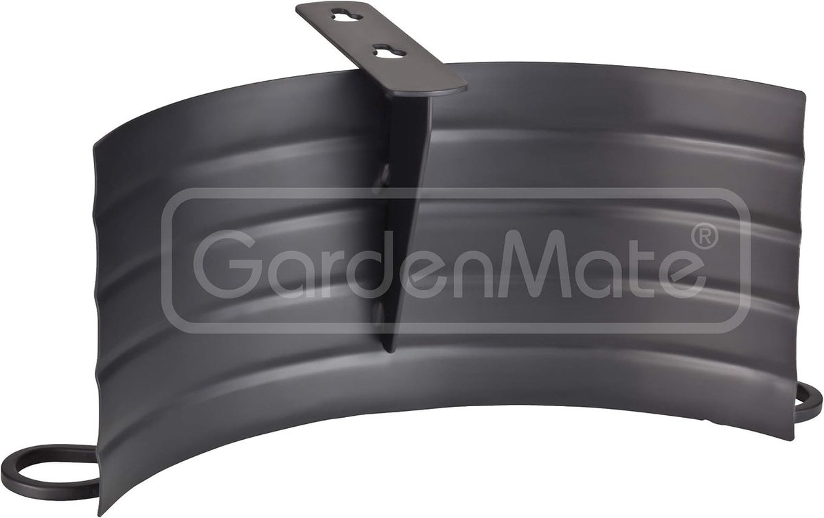 Classic Slanghouder - Zwart - 34 x 15 x 19 cm - Gepoeerdcoate Metalen Wandhouder - Voor Slangen tot 40 m