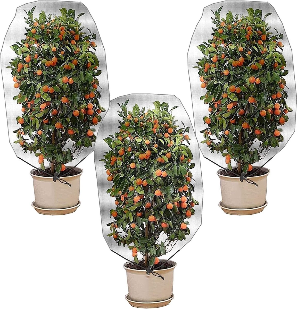 Set van 3 Insectenbeschermingsnetten voor Planten, Tuin en Groenten - Ideaal voor Vogels en Ongewervelden, 1.5 x 1 m