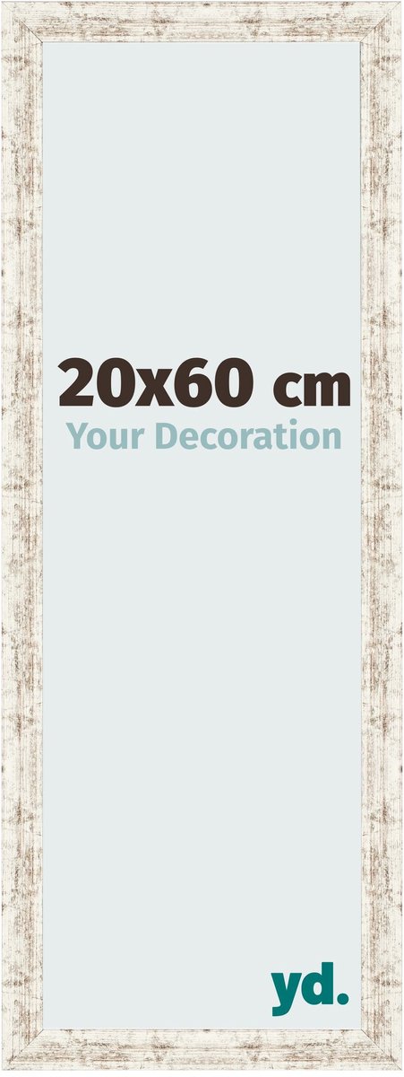 Your Decoration - Fotolijst 20x60 cm - MDF - Wit Vintage - Bologna
