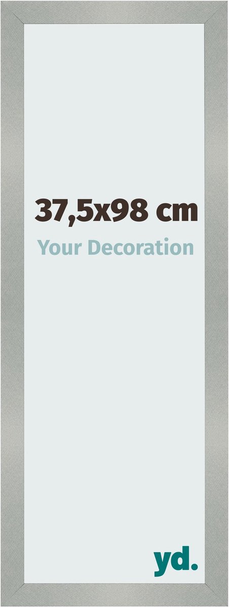 Your Decoration - Fotolijst 37,5x98 cm - MDF - Aluminium Geborsteld - Bologna