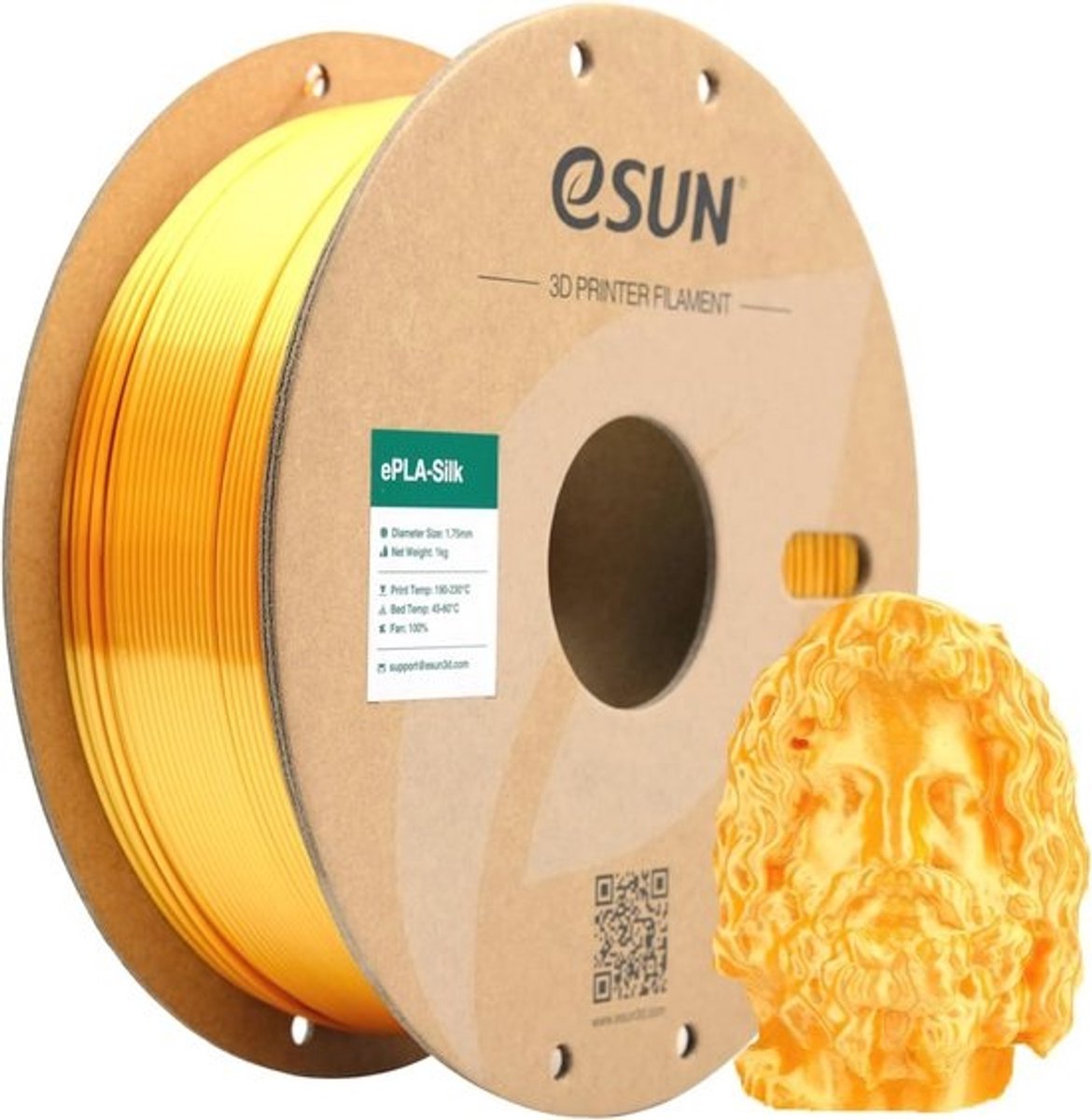 Metaalachtig PLA Filament 1.75mm – Zilken afwerking voor 3D-printers – 1KG Spoel