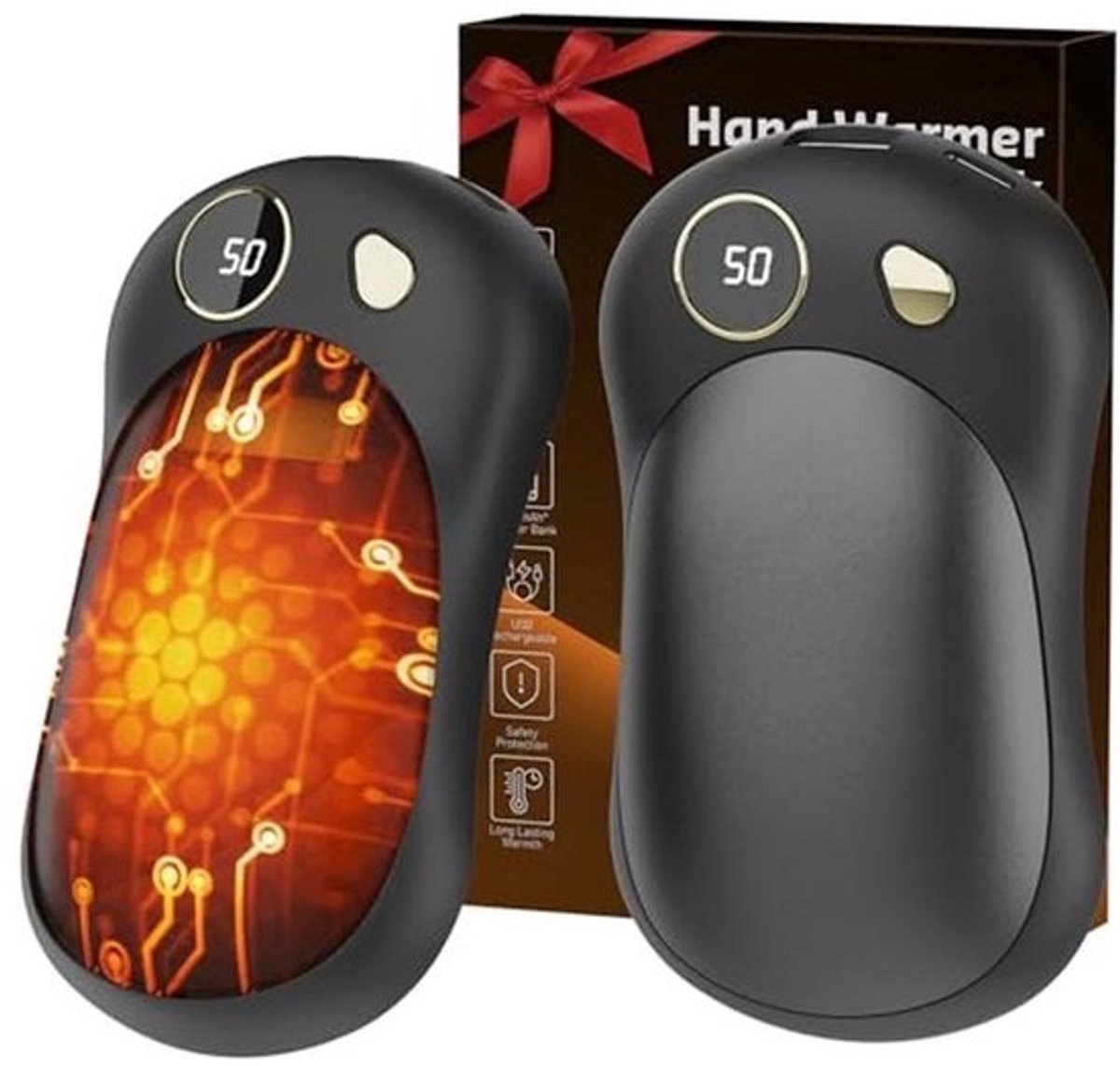 Herbruikbare Elektrische Handwarmers - 10000mAh - 2-Pack met Draagbare Warmte voor Buiten en Thuis