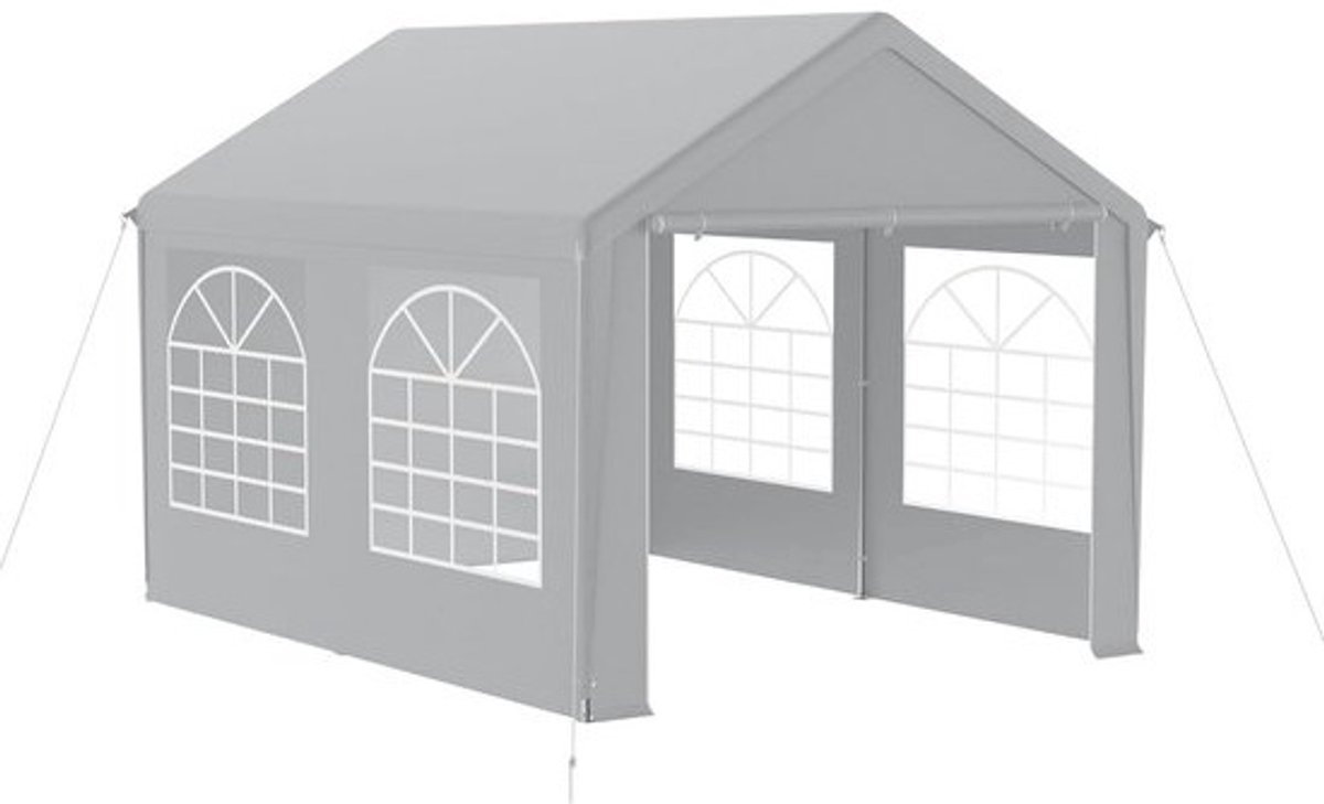 Robuuste Partytent 3x4 Meter met 6 Afneembare Zijwanden - Waterdicht en Winterbestendig Tuinpaviljoen