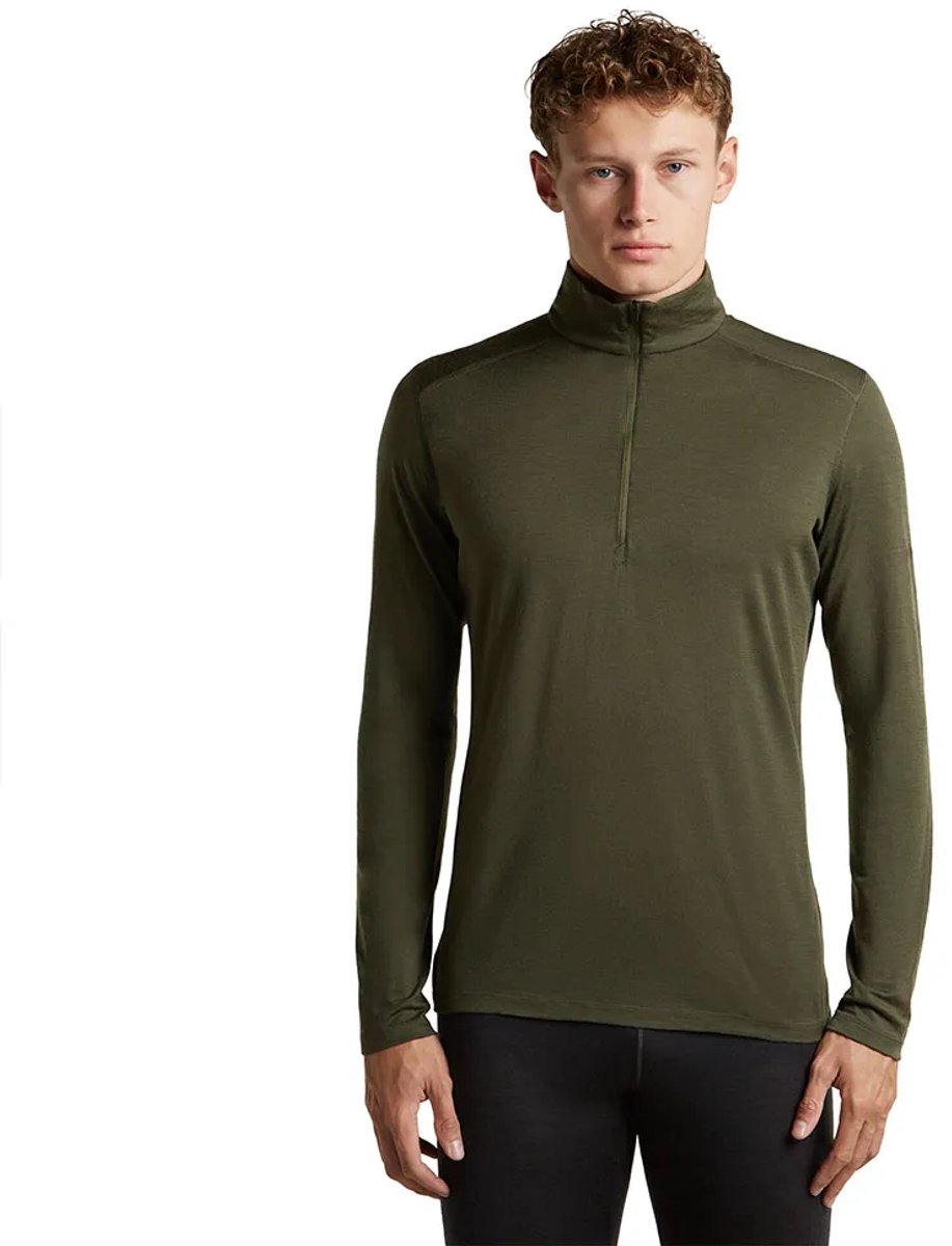 Icebreaker 200 Oasis Half Rits Lange Mouw T-shirt Groen XL Man