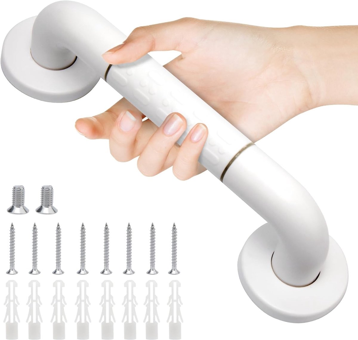 Veilige Badkamerhandgrepen met Antislip Handvat en Luminous Veiligheidsringen voor Toilet, Douche en Handdoekrek - Ideaal voor Senioren en Kinderen, 30 cm