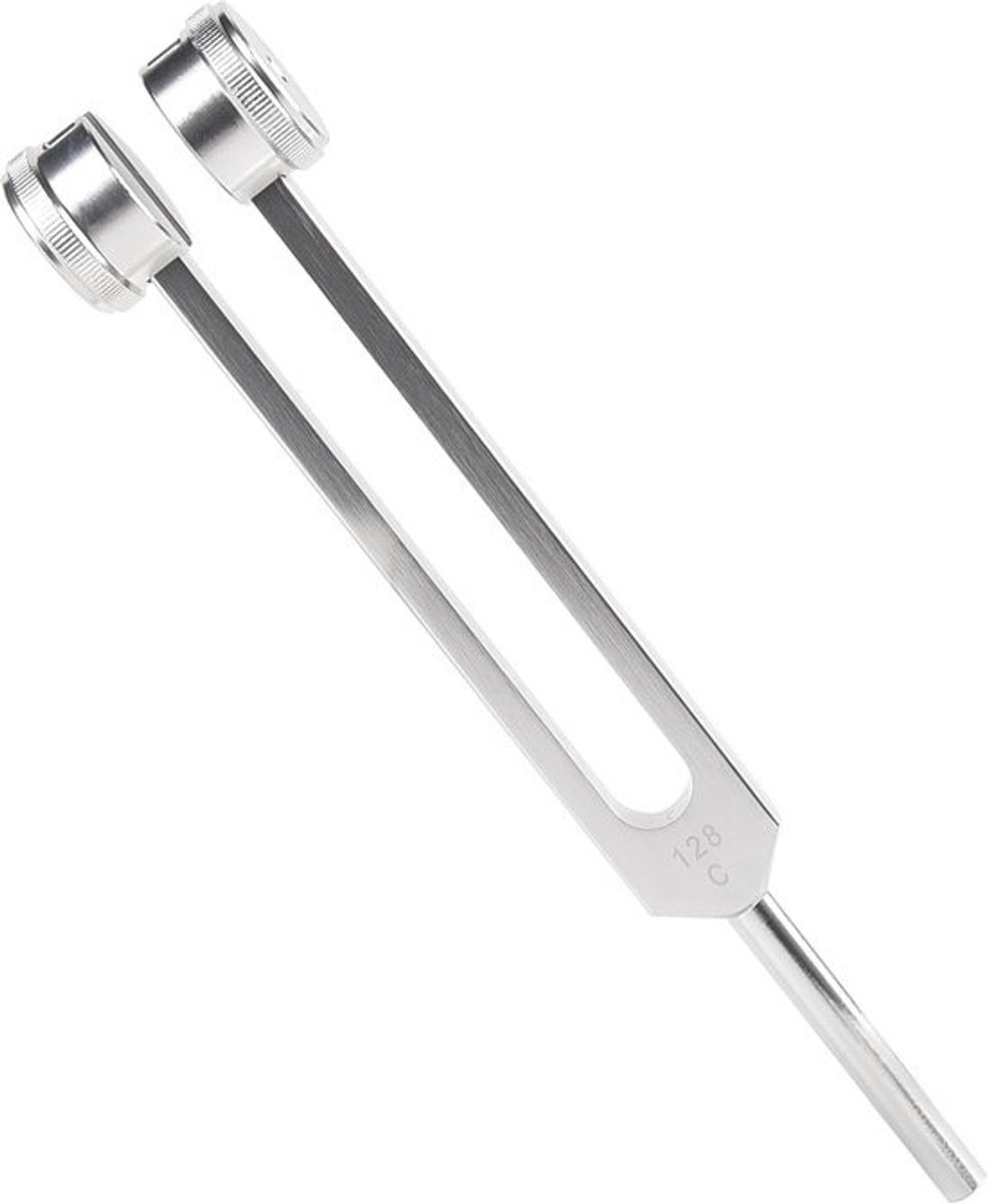 Stemvork Instrument - Geluidsfrequentie Test - Gehoortest Uitvoeren - Aluminiumlegering Materiaal - 128HZ Frequentie - Zilver