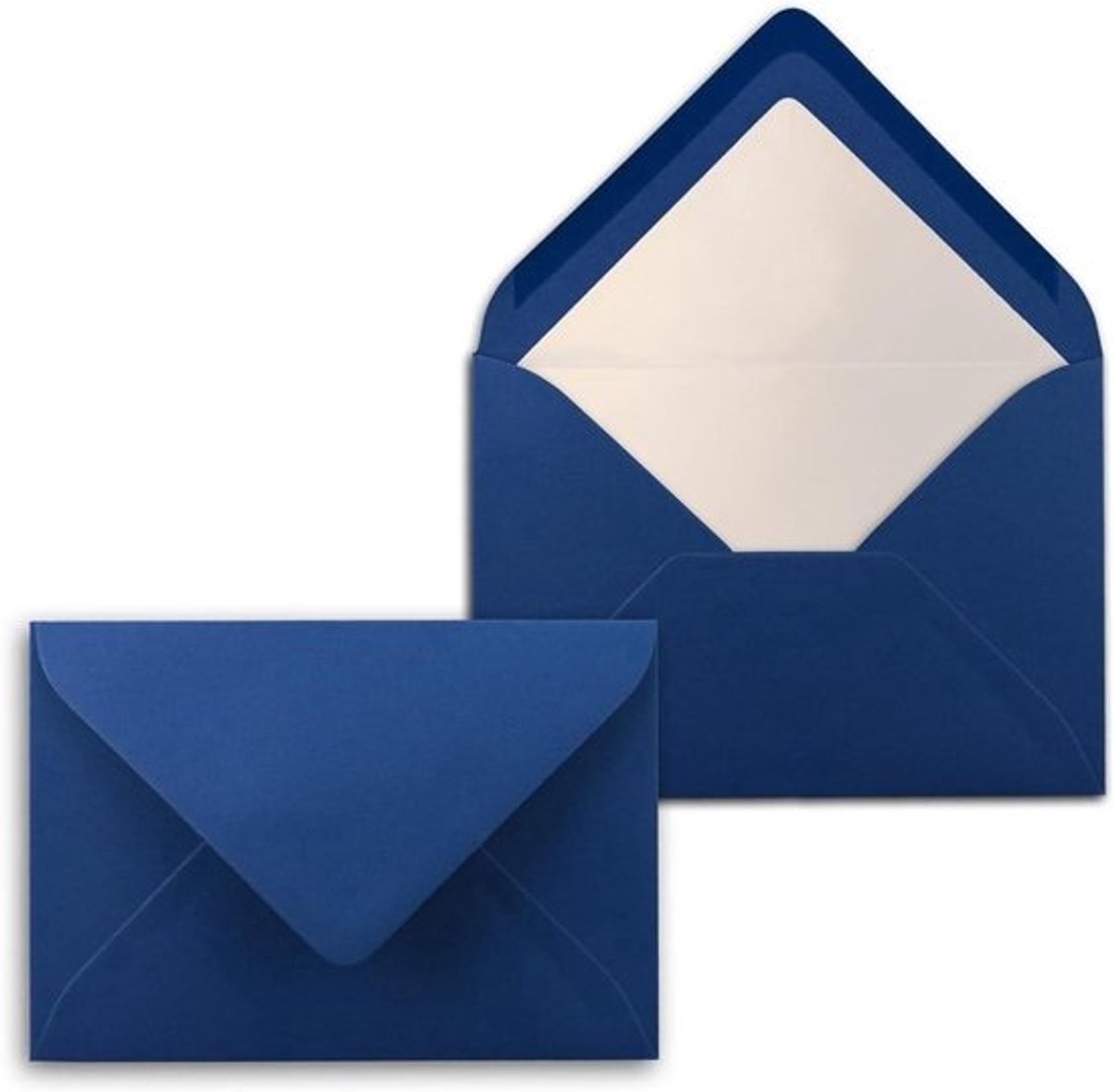 Enveloppen C6 - Papieren enveloppen - Kaarten versturen - Met tissuepapier voering - 50 stuks - Donkerblauw