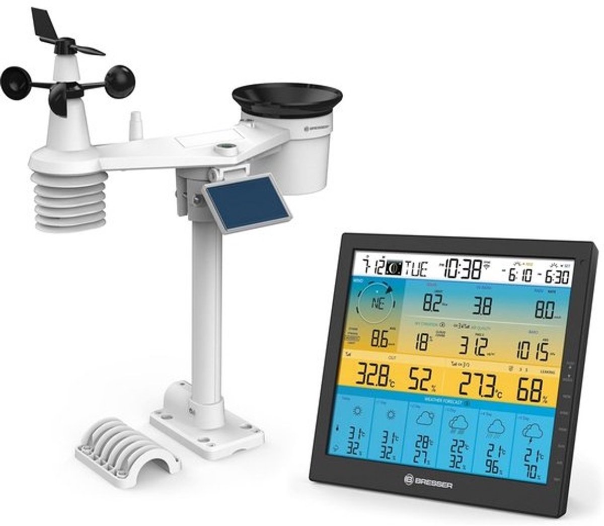 Draadloos weerstation met buitensensor en 6-daagse weersvoorspelling