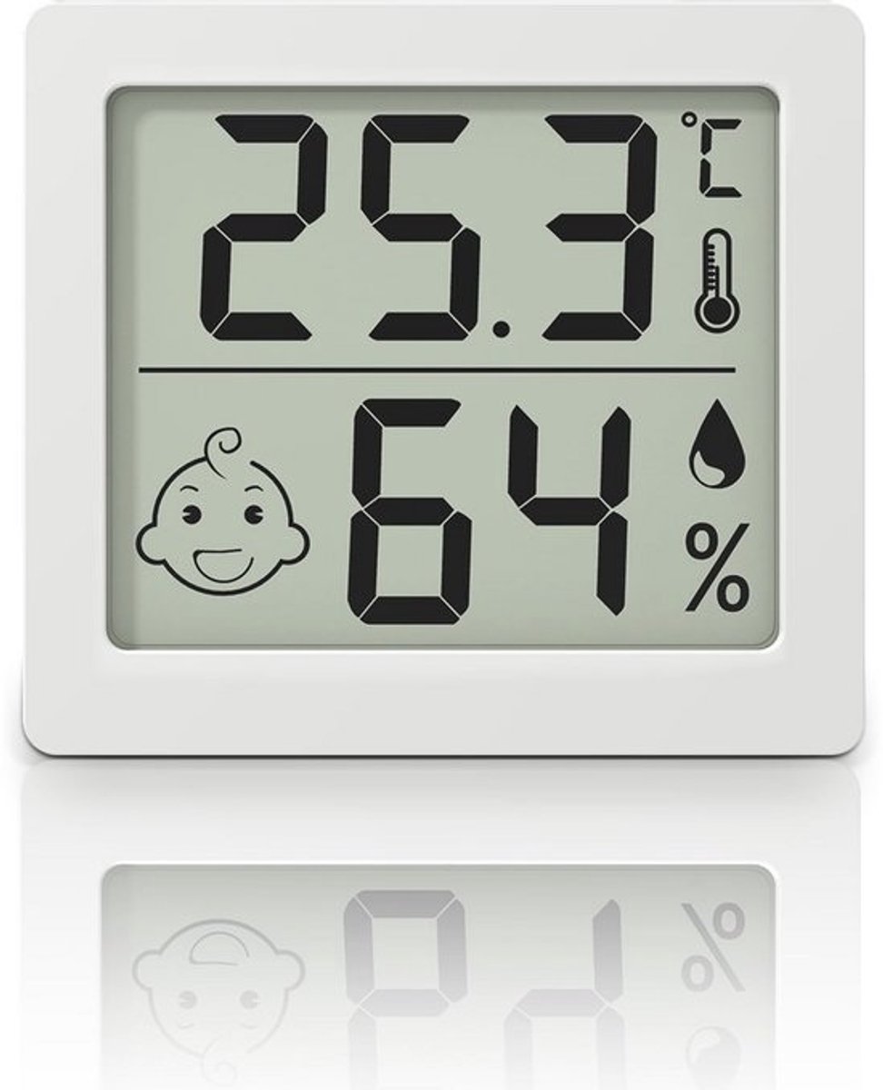 Digitale thermometer en hygrometer voor binnen - Nauwkeurige temperatuur- en vochtigheidsmeter met digitaal display