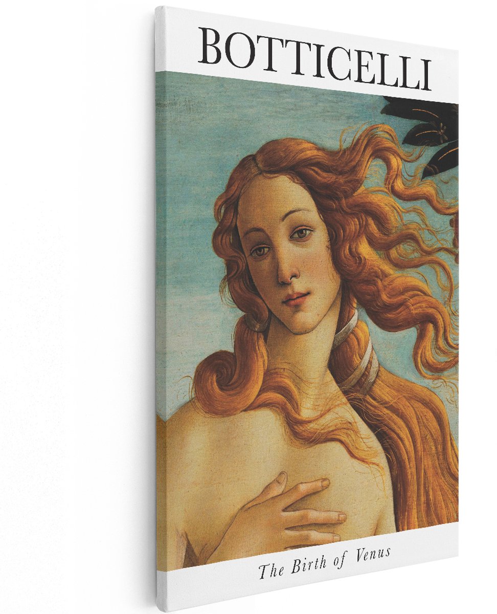 Artaza Canvas Schilderij Geboorte Van Venus - 120x180 cm - Groot - Botticelli Wanddecoratie - Muurdecoratie Klassieke Schilderijen - Decoratie Portret Vrouw