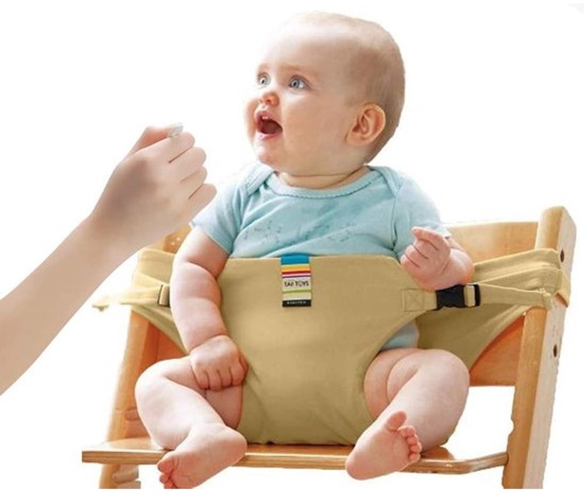 Opvouwbare draagbare eetstoel voor baby en peuter met veiligheidsgordel - vloerhoog