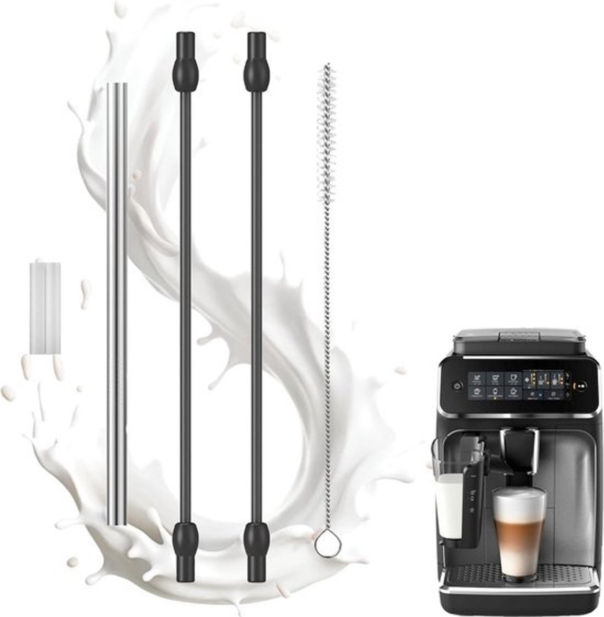Reserveonderdelen Melkslang voor Volautomatische Koffiemachine met Reinigingsborstelset