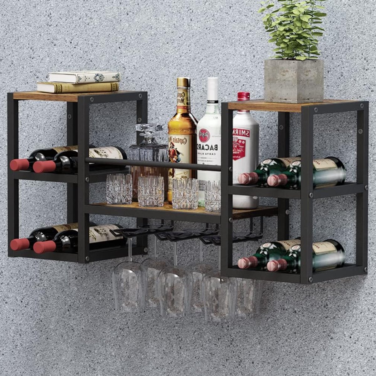 CRLYN® Wijnrek Muur - Wijnrek Hangend - Wijnrek Industrieel