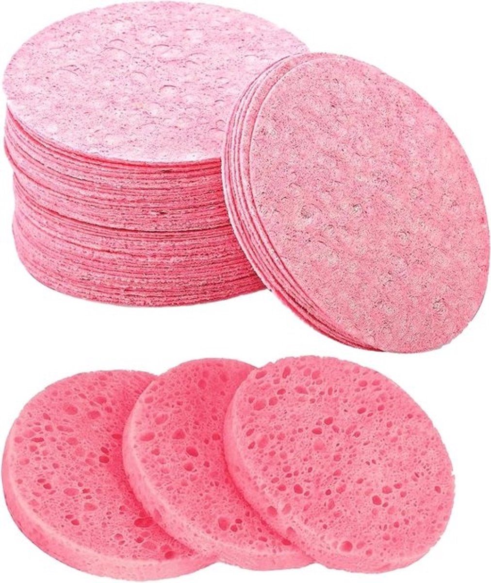 30x Gecomprimeerde Gezichtssponzen - Natuurlijke Cellulose voor Gezichtsreiniging en Make-up Verwijderen