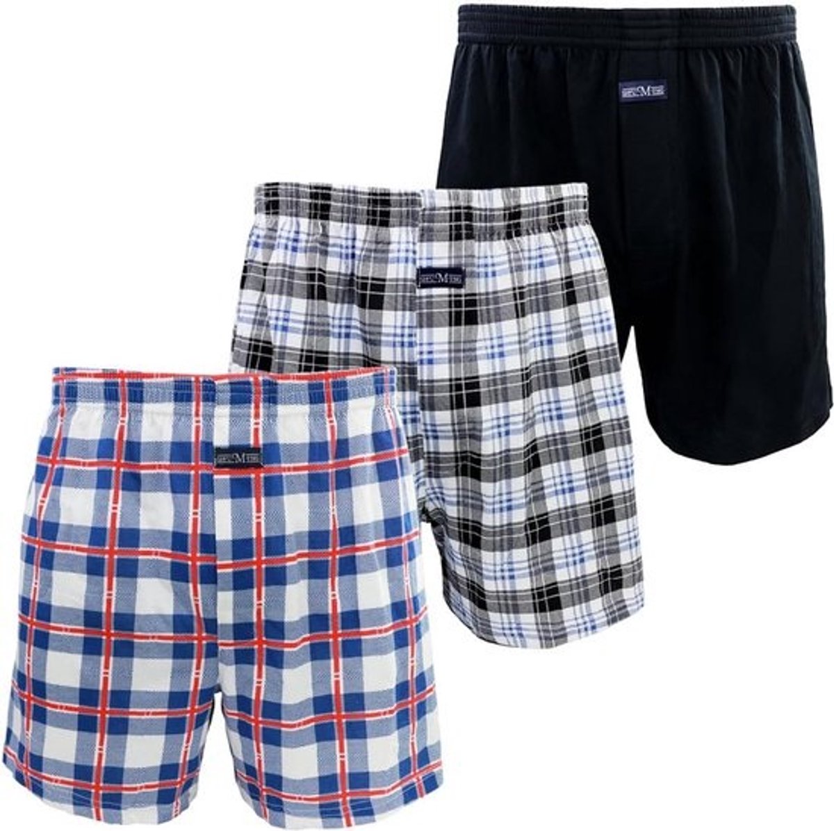 Set van 3 Heren Boxershorts Katoen Losse Pasvorm Ademend Comfortabel Ondergoed