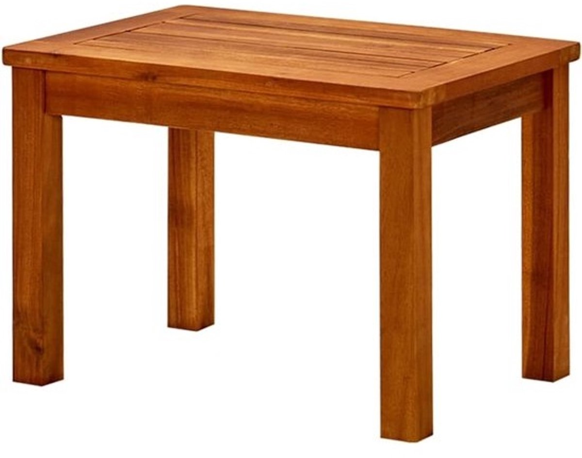 Tuin Salontafel - Bijzettafel Outdoor - Buiten Genieten - Massief Acaciahout - 50x35x36 cm - Natuurlijk