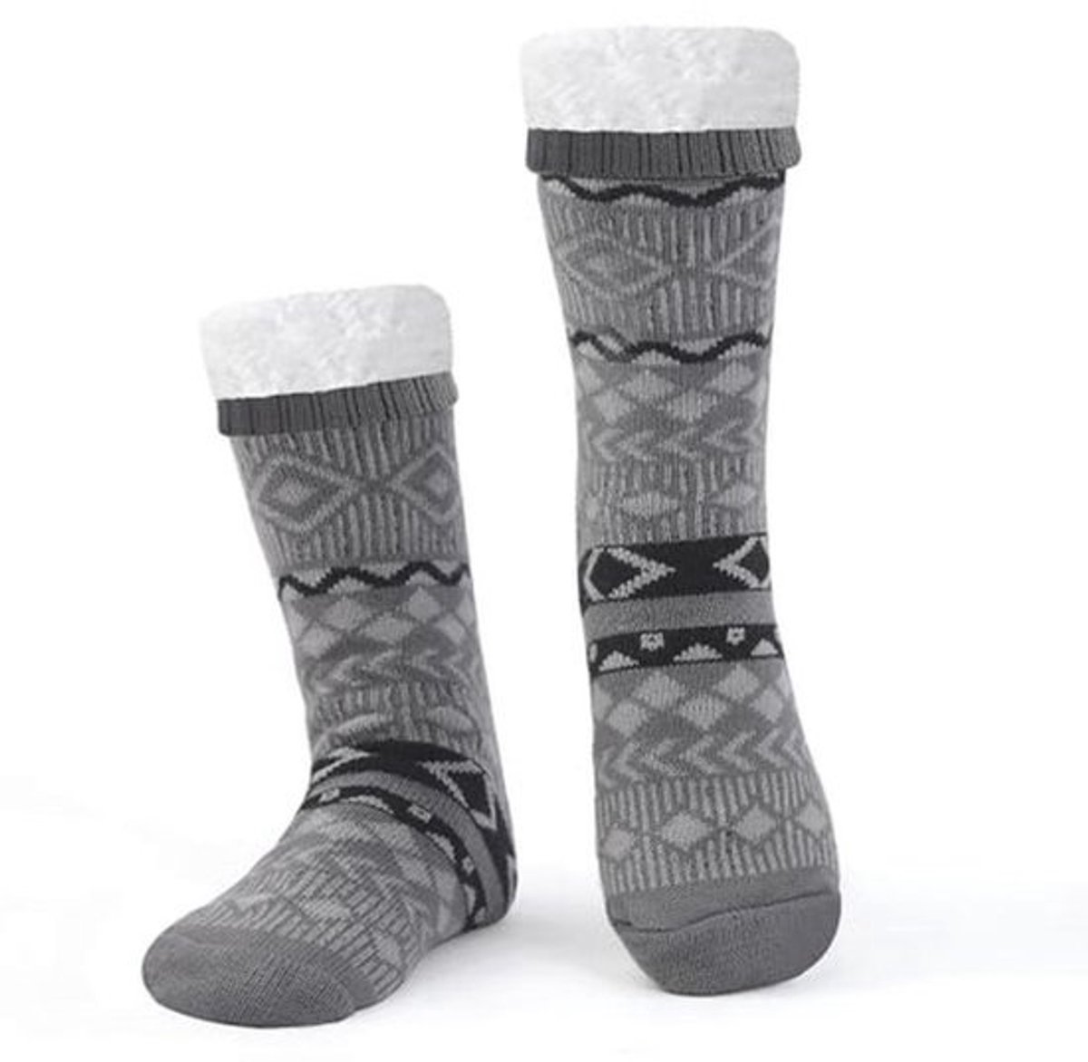 Dikke Fleece Pantoffelsokken voor Heren - Antislip Huissokken voor Winter
