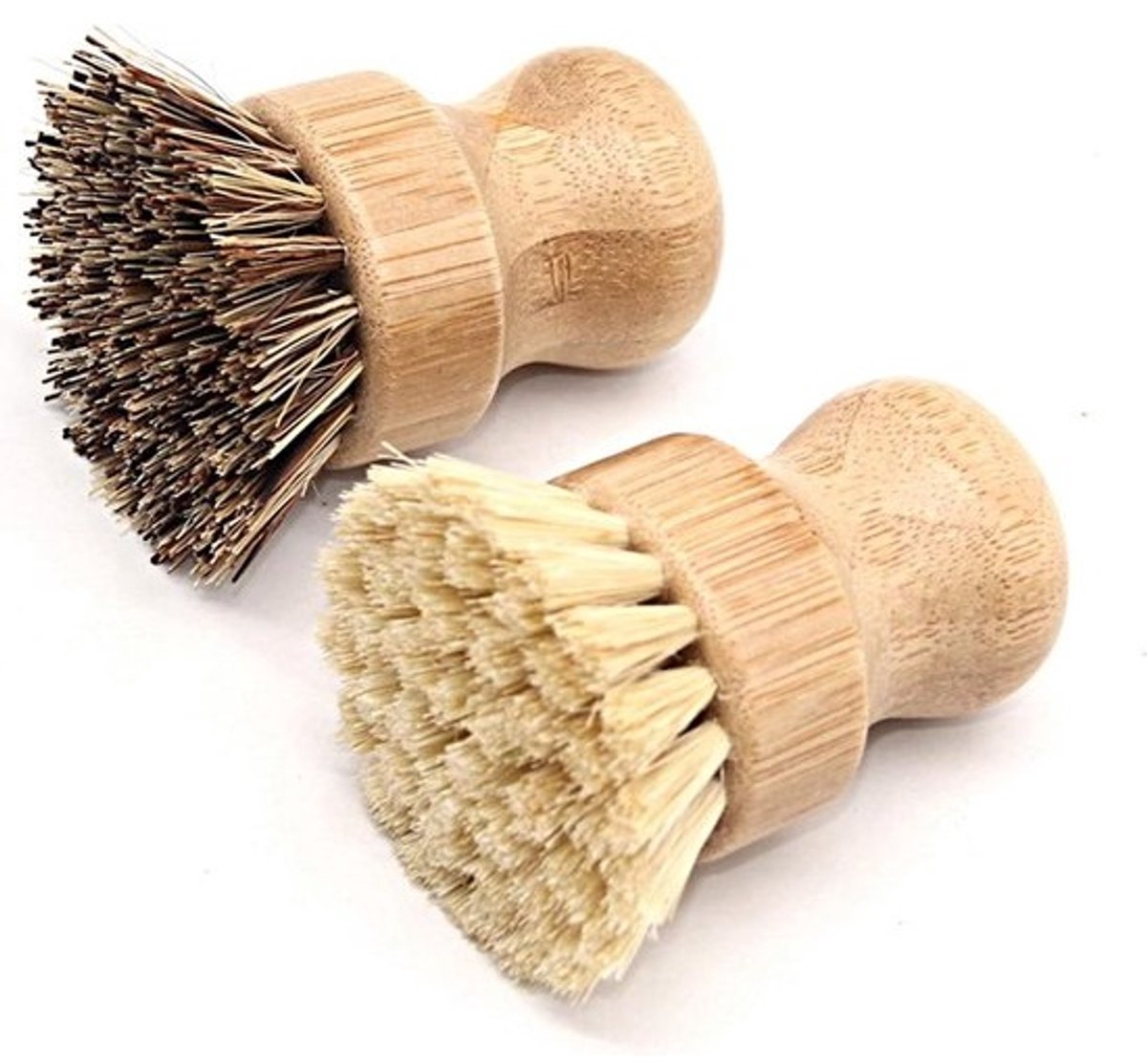 2x Houten Borstelset - Duurzame Afwas-, Groente- & Schrobborstel voor Keuken en Badkamer