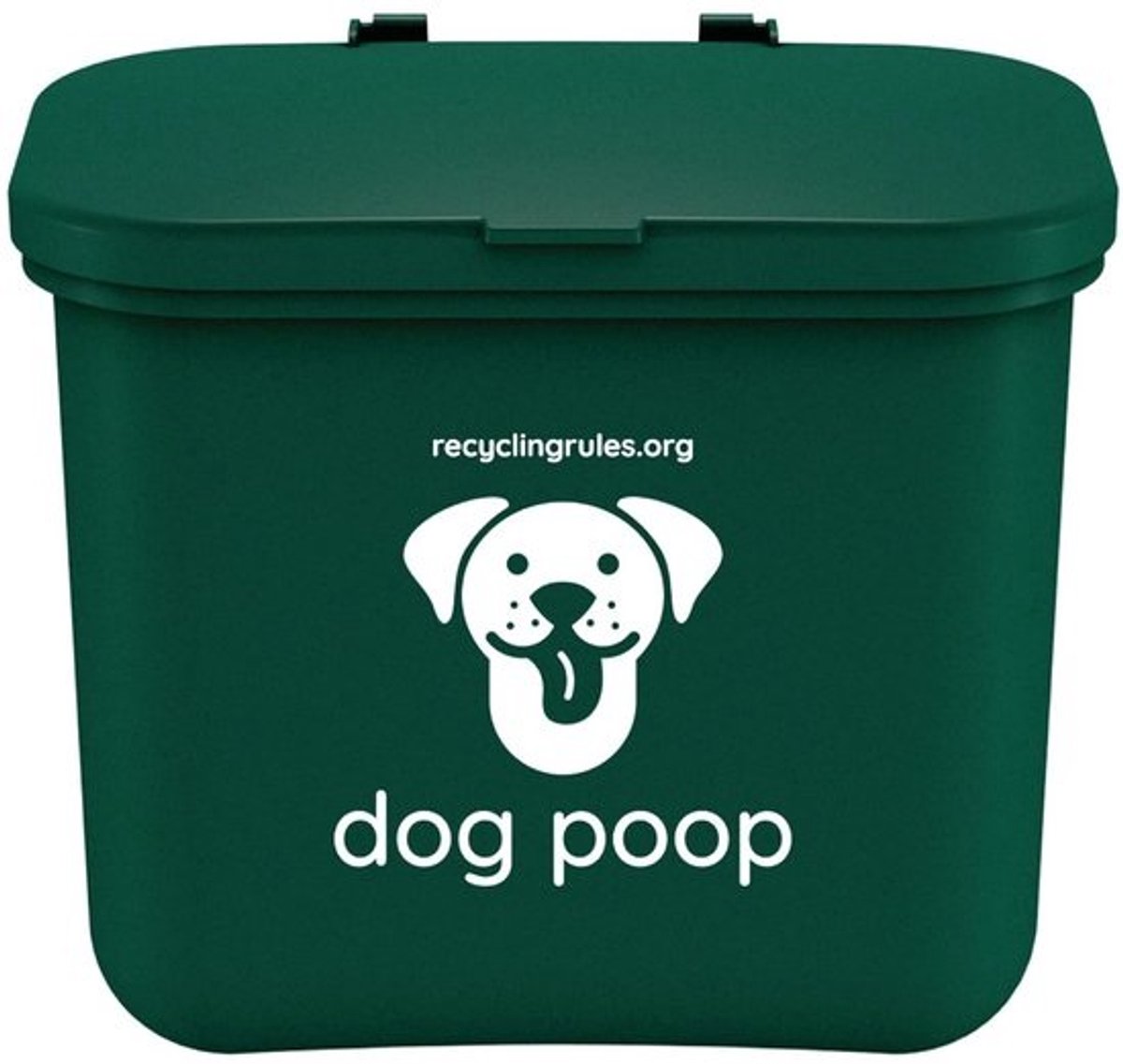 Afvalmand Hondenpoep - Poepzakhouder Container - Hondenuitlaten Hygiënisch - Kleine Hond Geschikt - 19 x 14 x 18 cm - Groen