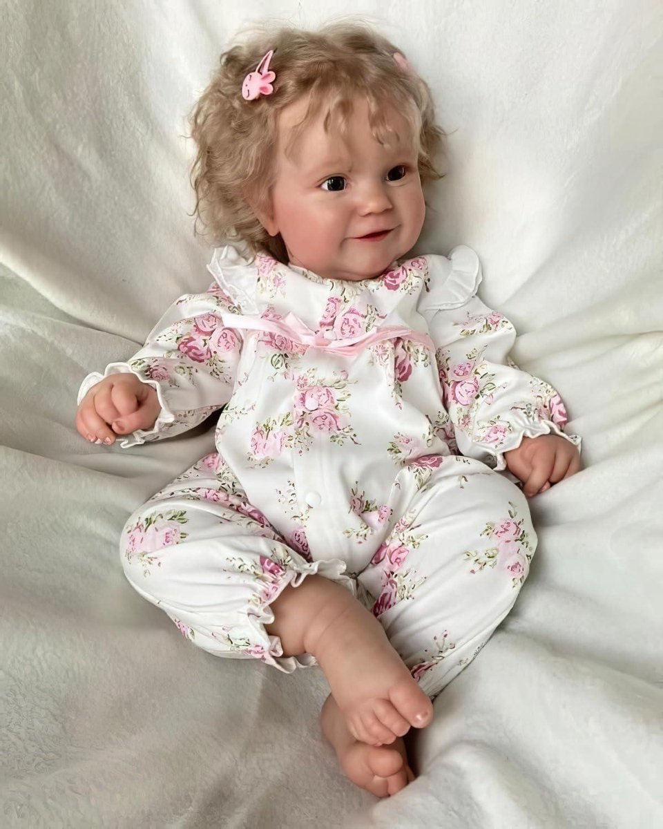 Babypop - Realistische pop - Rollenspel - Volledig beweegbaar - 50 cm - Blond