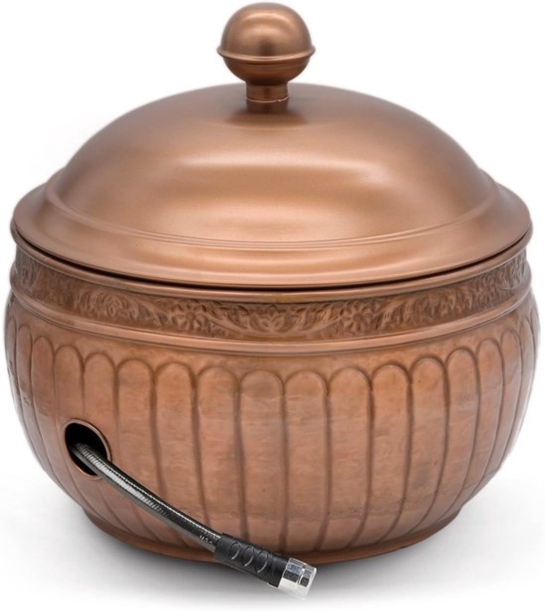 Decoratieve Slangpot met Deksel - Koperkleurige Tuinslang Opbergbox