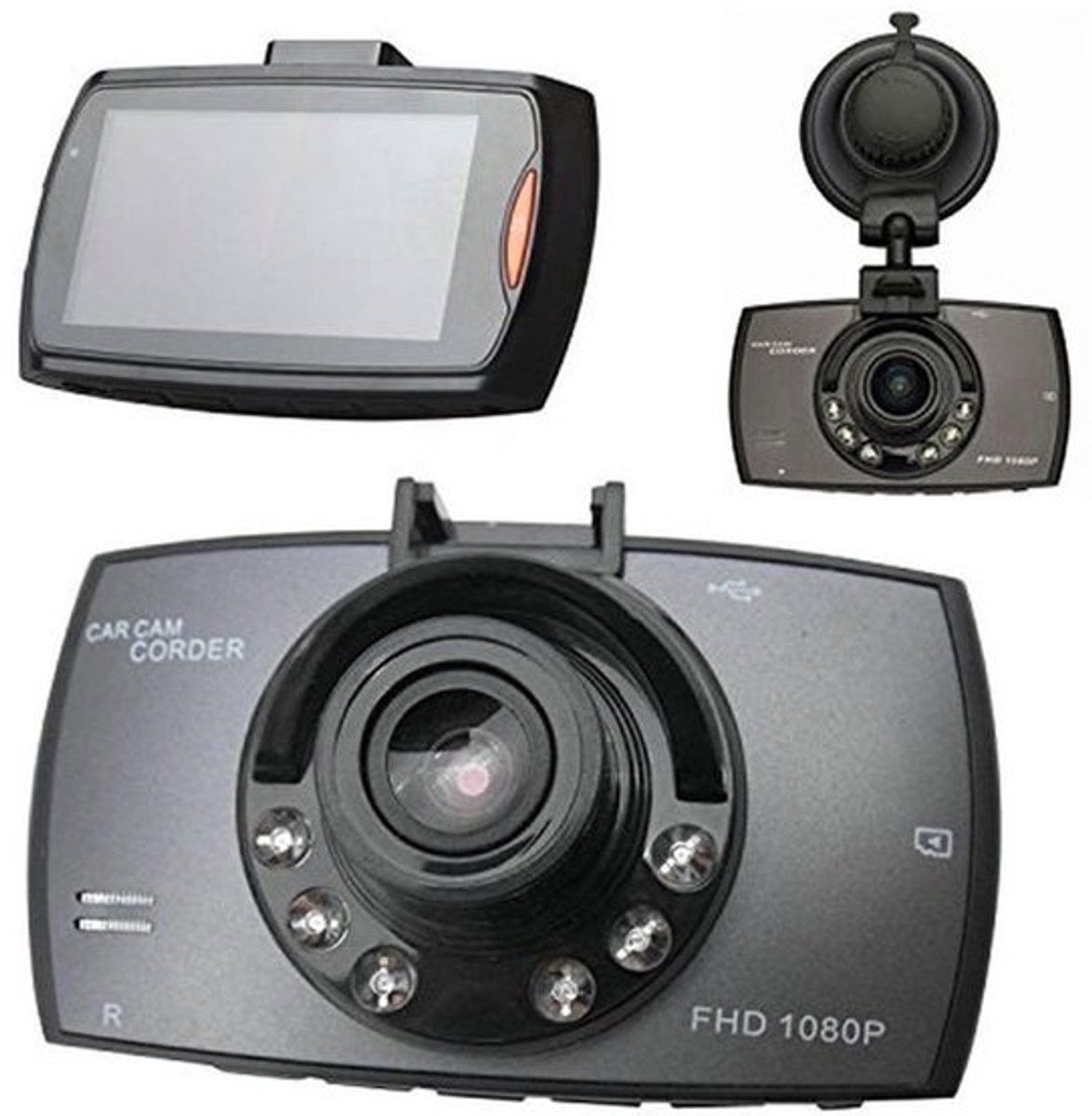 Mini Auto Dashcam 2,7 inch LCD 1080P met G-sensor en Nachtzicht