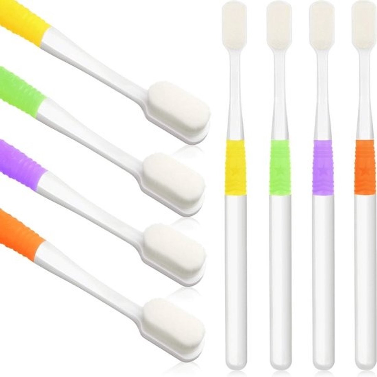 Zachte Tandenborstel - Micro Nano Borstel - Mondverzorging - 20.000 Borstelharen - 4 Stuks - Willekeurige Kleuren