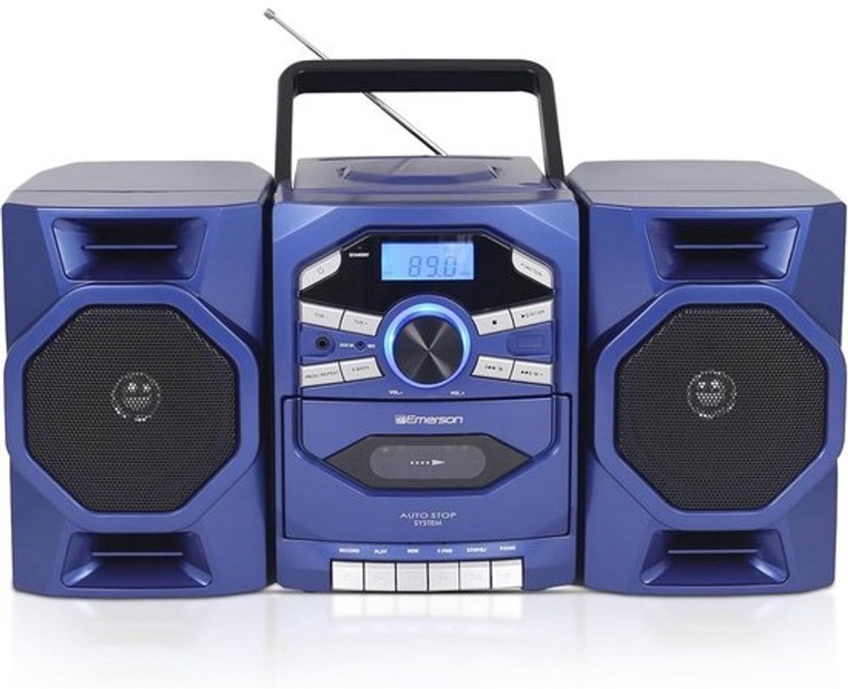 Draagbare Stereo Boombox met CD Speler, Cassette Recorder en AM/FM Radio