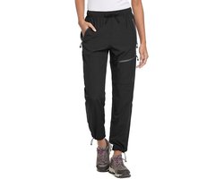 BALEAF Outdoorbroek voor dames, wandelbroek, waterdicht, sneldrogend, licht, trekkingbroek, capri, uv-bescherming, UPF 50, functionele broek met ritssluiting